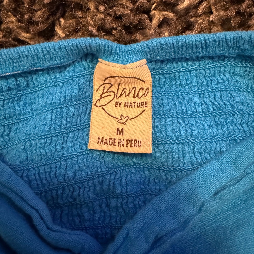 Blue cotton tube top - Picture 2 of 3